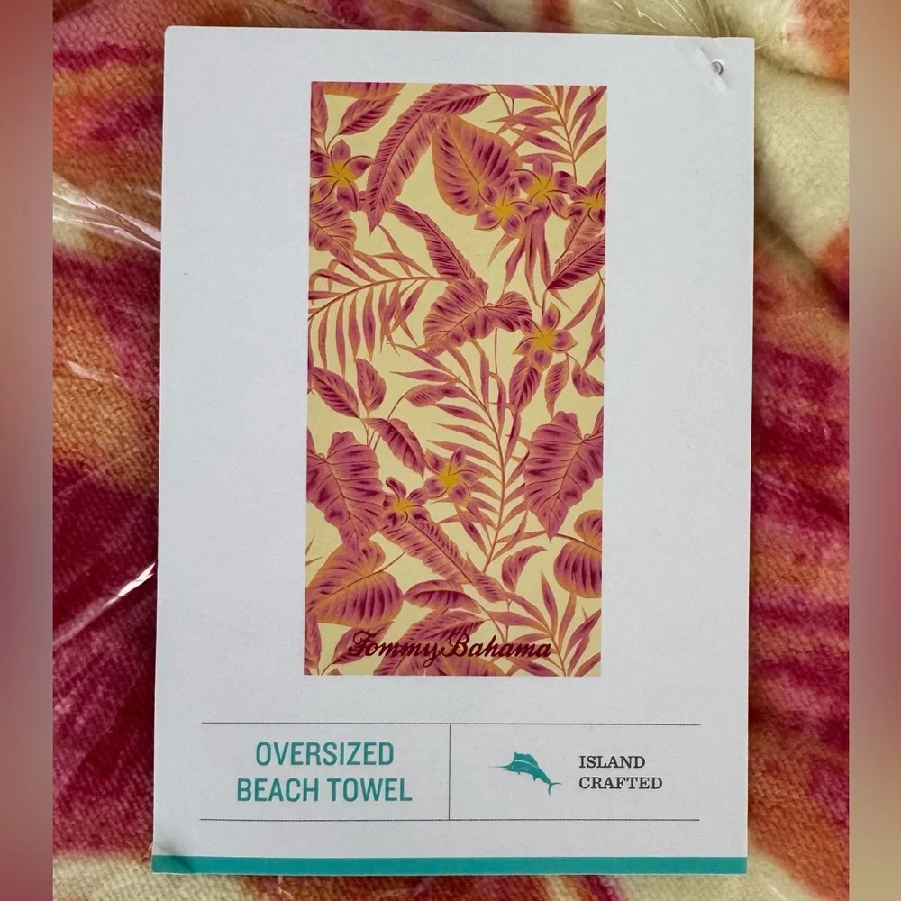 🏝️Tommy Bahama Home Palm Beach Bliss Cotton Oversized Beach Towel, 72
